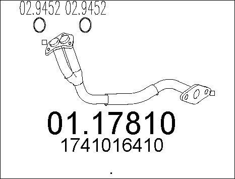 MTS 01.17810 - Труба выхлопного газа autospares.lv