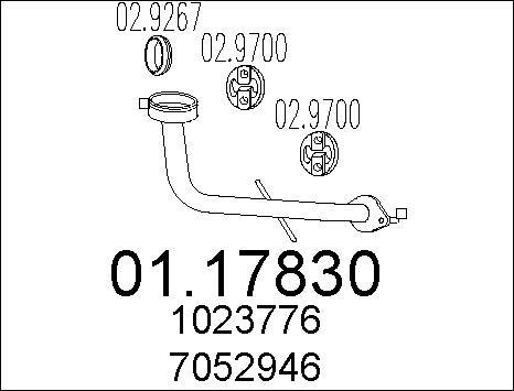 MTS 01.17830 - Труба выхлопного газа autospares.lv