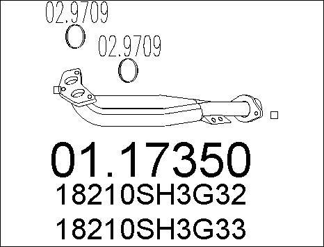 MTS 01.17350 - Труба выхлопного газа autospares.lv