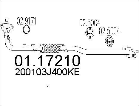 MTS 01.17210 - Труба выхлопного газа autospares.lv