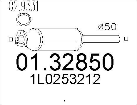 MTS 01.32850 - Предглушитель выхлопных газов autospares.lv