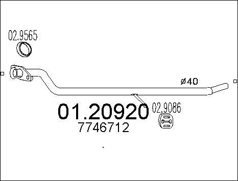 MTS 01.20920 - Труба выхлопного газа autospares.lv