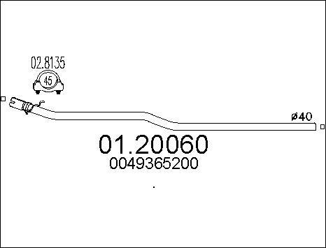 MTS 01.20060 - Труба выхлопного газа autospares.lv