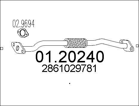 MTS 01.20240 - Труба выхлопного газа autospares.lv