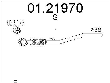 MTS 01.21970 - Труба выхлопного газа autospares.lv