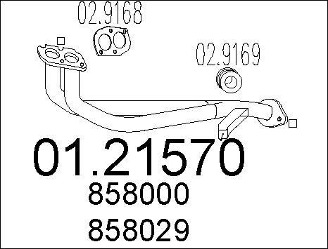 MTS 01.21570 - Труба выхлопного газа autospares.lv