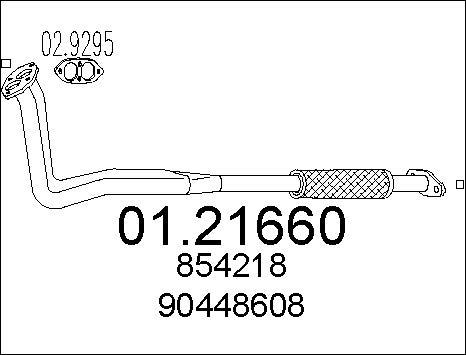 MTS 01.21660 - Труба выхлопного газа autospares.lv