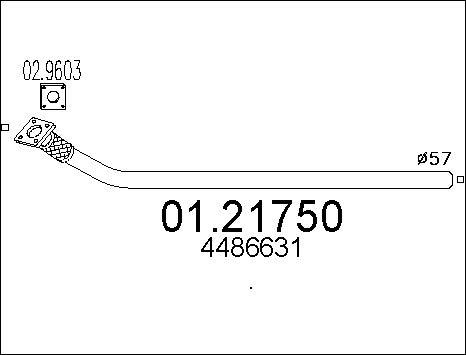 MTS 01.21750 - Труба выхлопного газа autospares.lv