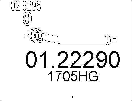 MTS 01.22290 - Труба выхлопного газа autospares.lv