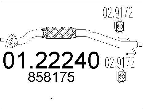 MTS 01.22240 - Труба выхлопного газа autospares.lv