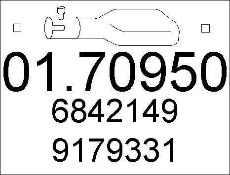 MTS 01.70950 - Труба выхлопного газа autospares.lv