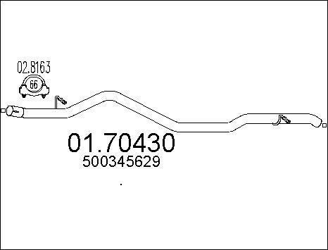 MTS 01.70430 - Труба выхлопного газа autospares.lv