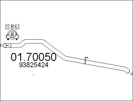 MTS 01.70050 - Труба выхлопного газа autospares.lv