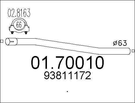 MTS 01.70010 - Труба выхлопного газа autospares.lv