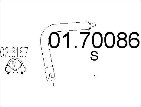 MTS 01.70086 - Труба выхлопного газа autospares.lv