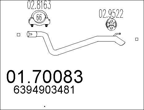 MTS 01.70083 - Труба выхлопного газа autospares.lv