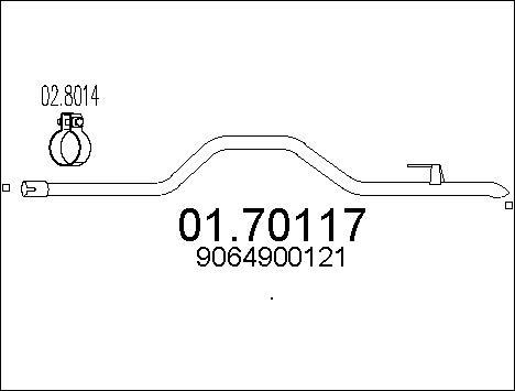 MTS 01.70117 - Труба выхлопного газа autospares.lv