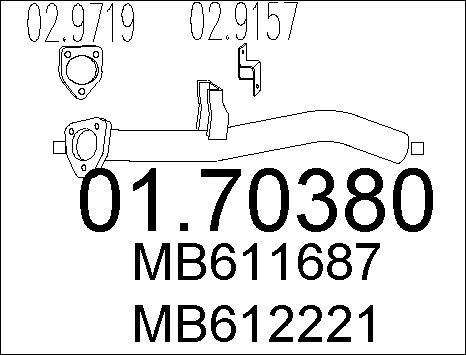 MTS 01.70380 - Труба выхлопного газа autospares.lv