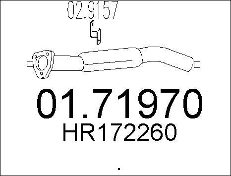 MTS 01.71970 - Труба выхлопного газа autospares.lv