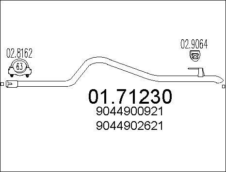 MTS 01.71230 - Труба выхлопного газа autospares.lv