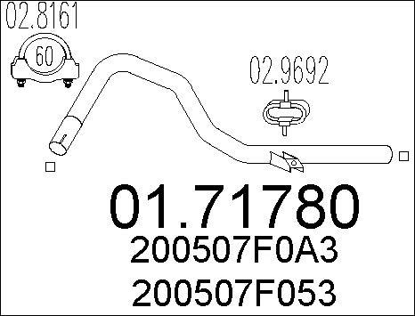 MTS 01.71780 - Труба выхлопного газа autospares.lv