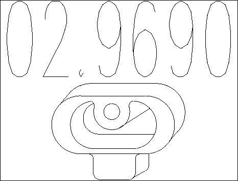 MTS 02.9690 - Крепление системы выпуска ОГ autospares.lv