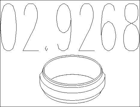MTS 02.9268 - Уплотнительное кольцо, труба выхлопного газа autospares.lv