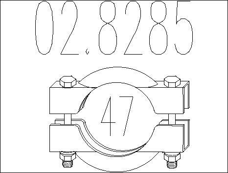 MTS 02.8285 - Соединительные элементы, система выпуска autospares.lv