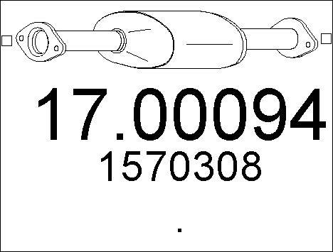 MTS 17.00094 - Сажевый / частичный фильтр, система выхлопа ОГ autospares.lv