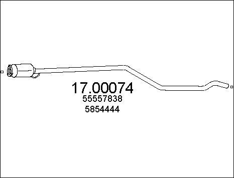 MTS 17.00074 - Сажевый / частичный фильтр, система выхлопа ОГ autospares.lv