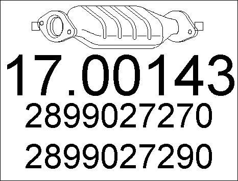 MTS 17.00143 - Сажевый / частичный фильтр, система выхлопа ОГ autospares.lv