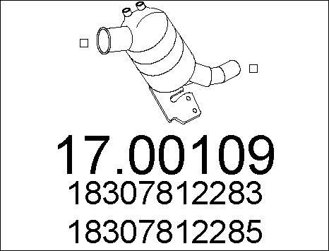 MTS 17.00109 - Сажевый / частичный фильтр, система выхлопа ОГ autospares.lv