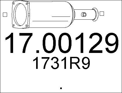 MTS 17.00129 - Сажевый / частичный фильтр, система выхлопа ОГ autospares.lv