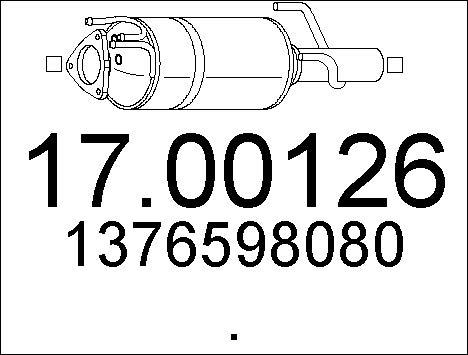 MTS 17.00126 - Сажевый / частичный фильтр, система выхлопа ОГ autospares.lv