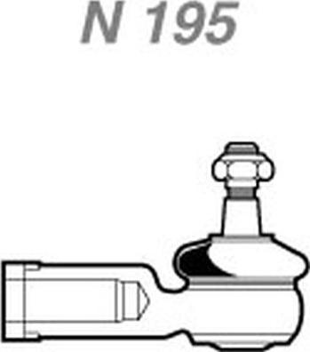 NAKATA N 195 - Наконечник рулевой тяги, шарнир autospares.lv