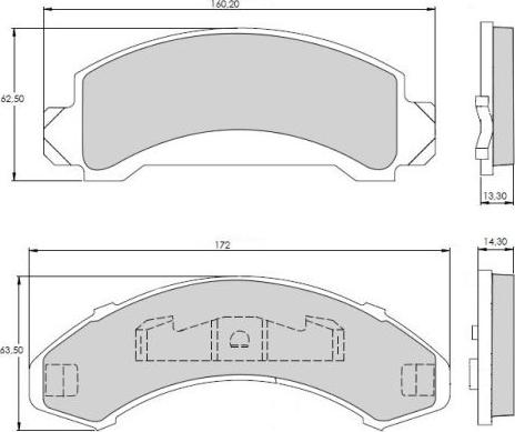 NAKATA NKF 1191P - Тормозные колодки, дисковые, комплект autospares.lv