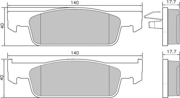 NAKATA NKF 1390P - Тормозные колодки, дисковые, комплект autospares.lv