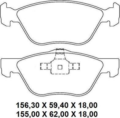 NAKATA NKF 1342P - Тормозные колодки, дисковые, комплект autospares.lv