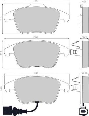 NAKATA NKF 1361P - Тормозные колодки, дисковые, комплект autospares.lv