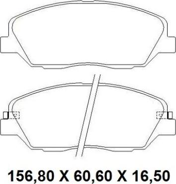 NAKATA NKF 1316P - Тормозные колодки, дисковые, комплект autospares.lv