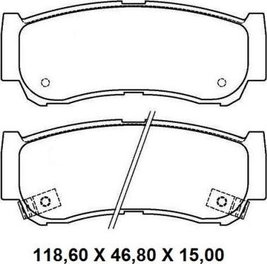 NAKATA NKF 1312P - Тормозные колодки, дисковые, комплект autospares.lv