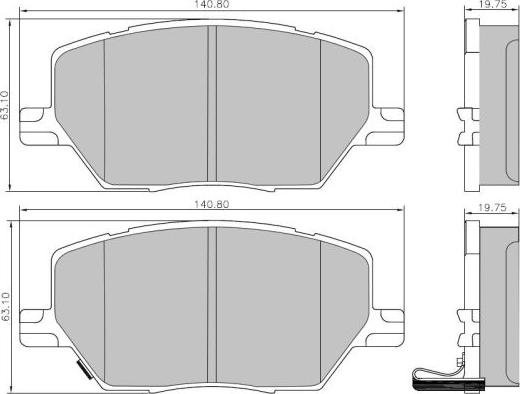 NAKATA NKF 1380P - Тормозные колодки, дисковые, комплект autospares.lv