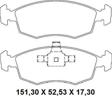 NAKATA NKF 1320P - Тормозные колодки, дисковые, комплект autospares.lv