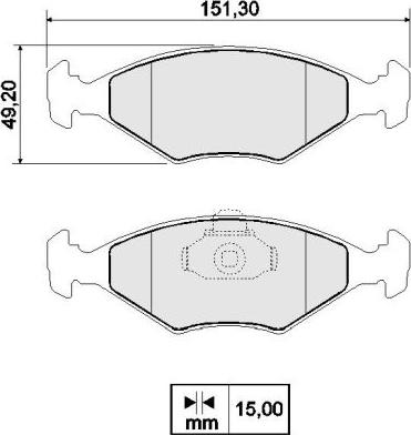 NAKATA NKF 1256P - Тормозные колодки, дисковые, комплект autospares.lv