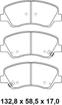 NAKATA NKF 1281P - Тормозные колодки, дисковые, комплект autospares.lv