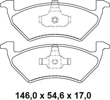 NAKATA NKF 1288P - Тормозные колодки, дисковые, комплект autospares.lv