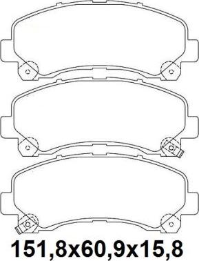 NAKATA NKF 1274P - Тормозные колодки, дисковые, комплект autospares.lv