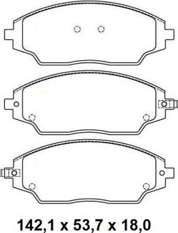 NAKATA NKF 1275P - Тормозные колодки, дисковые, комплект autospares.lv