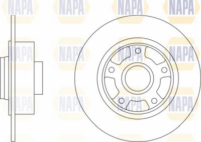 NAPA NBD5499 - Тормозной диск autospares.lv