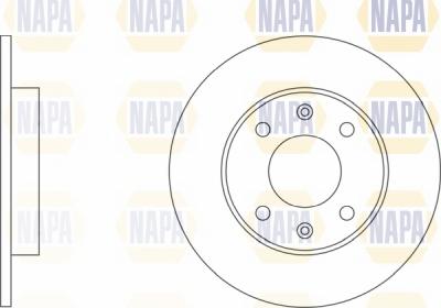 NAPA NBD5484 - Тормозной диск autospares.lv